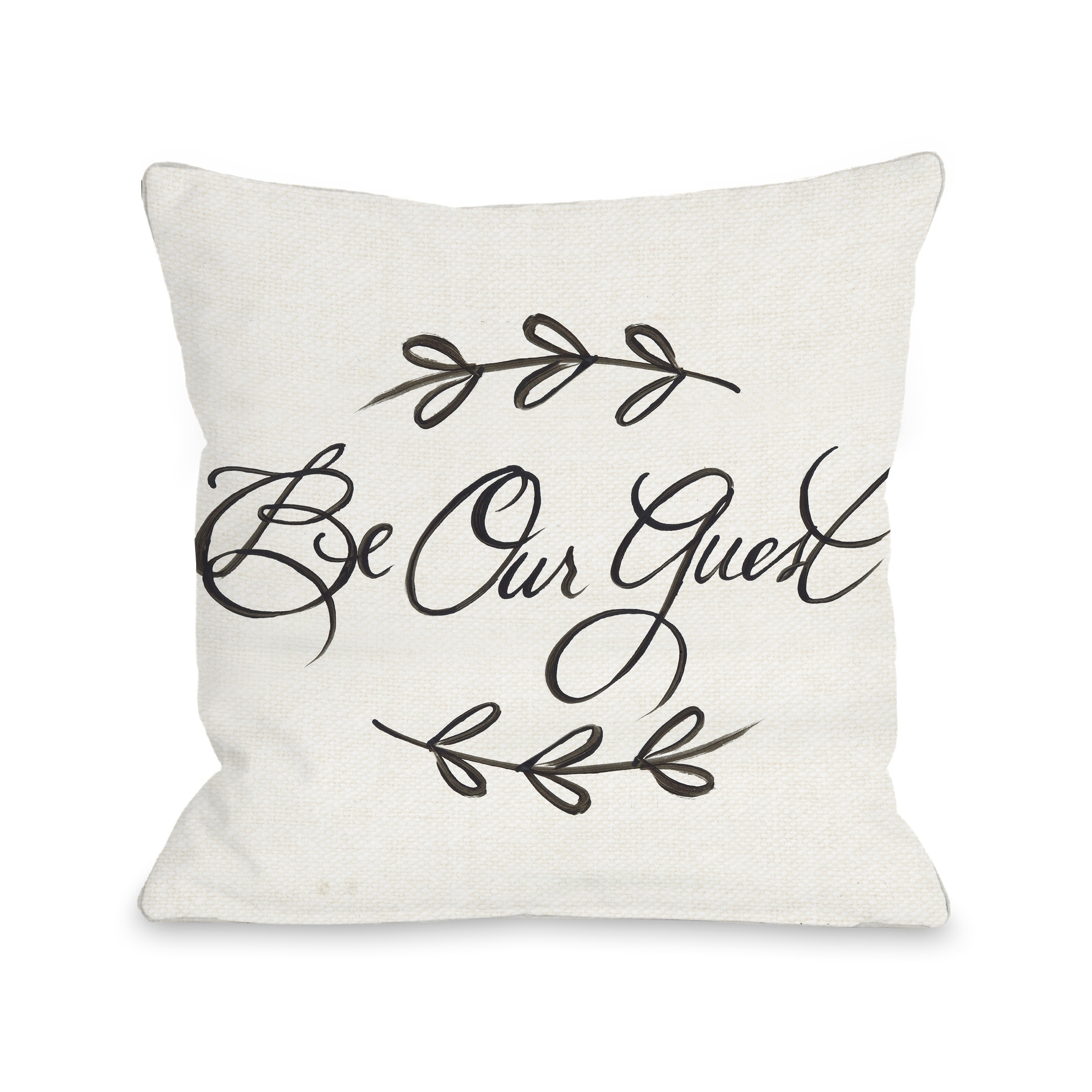 Shop Be Our Guest Ivory Pillow By Timree On Sale Free