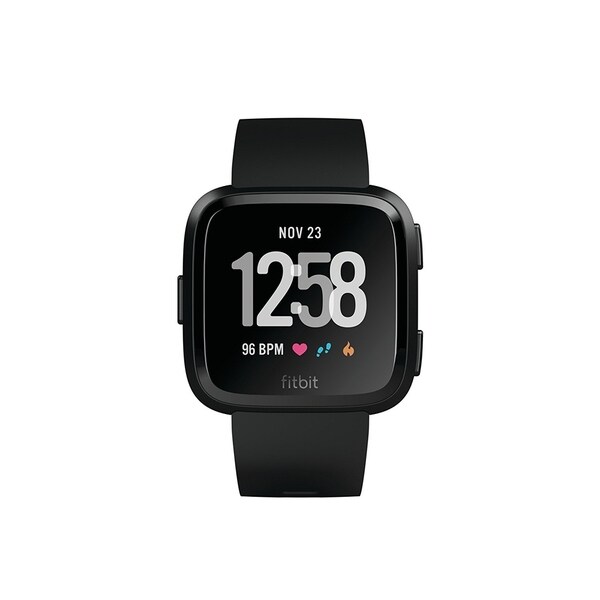 fitbit versa fitness watch black aluminium