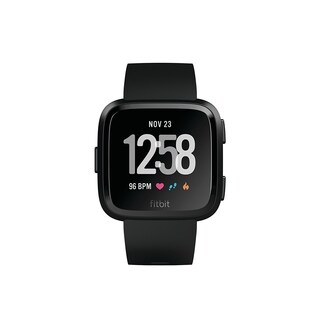 fitbit versa black aluminum