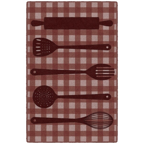 Brumlow Mills Kitchen Utensils In Red Rug 2 6 X Brumlow Mills Kitchen Utensils In Red Rug 2 X27 6