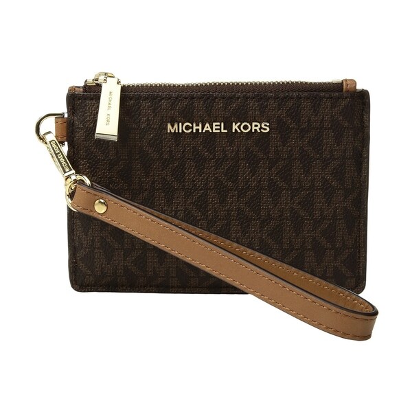 Shop MICHAEL Michael Kors Signature Small Coin Purse Brown - Free Shipping Today - Overstock ...