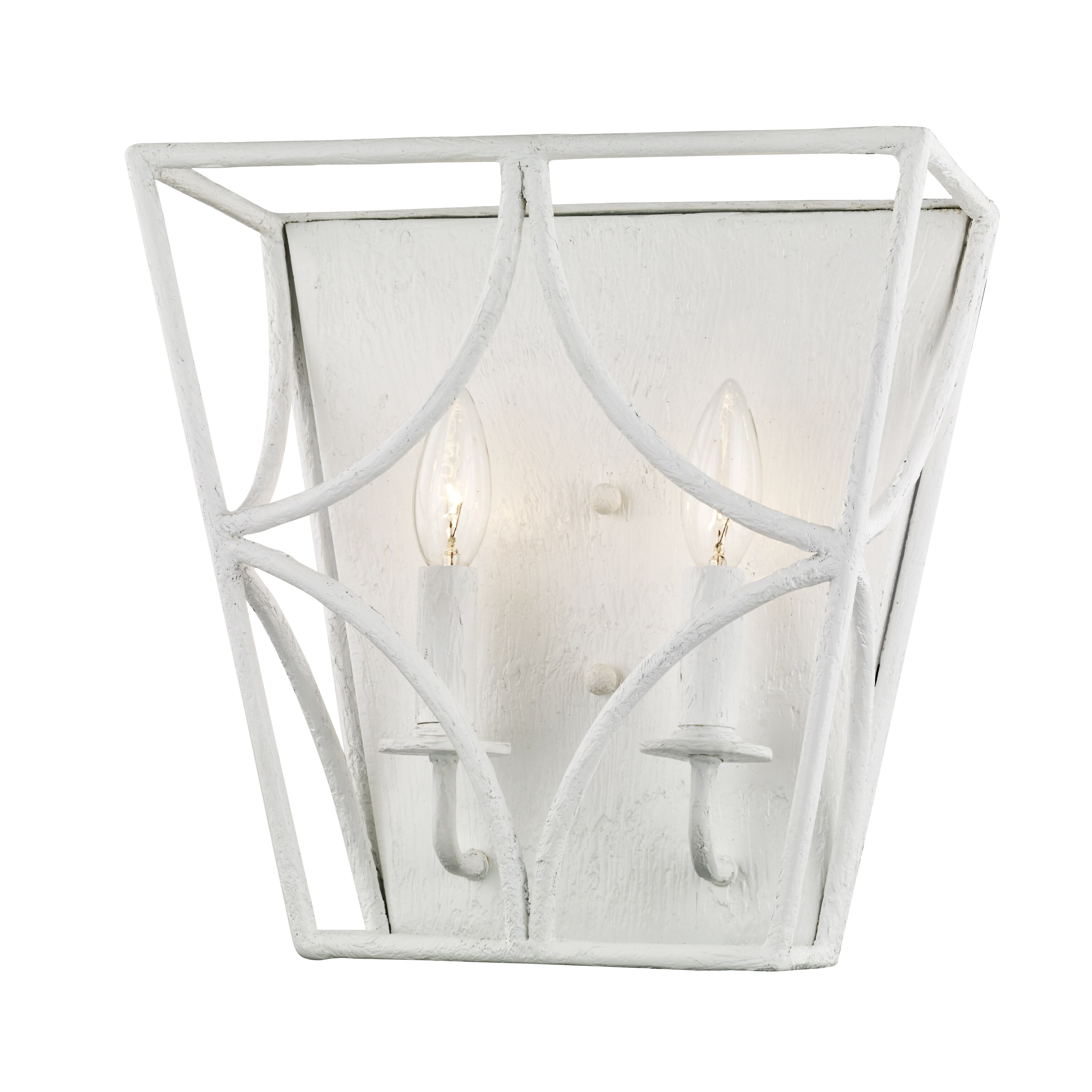 Hudson Valley Green Point 2 Light White Plaster Wall Sconce Overstock