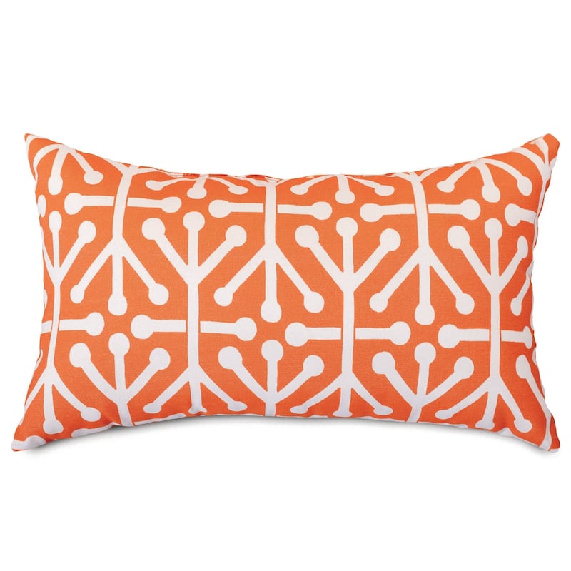 Majestic Home Goods Indoor Outdoor Aruba Small Decorative Throw Pillow 20 X 12 - Orange