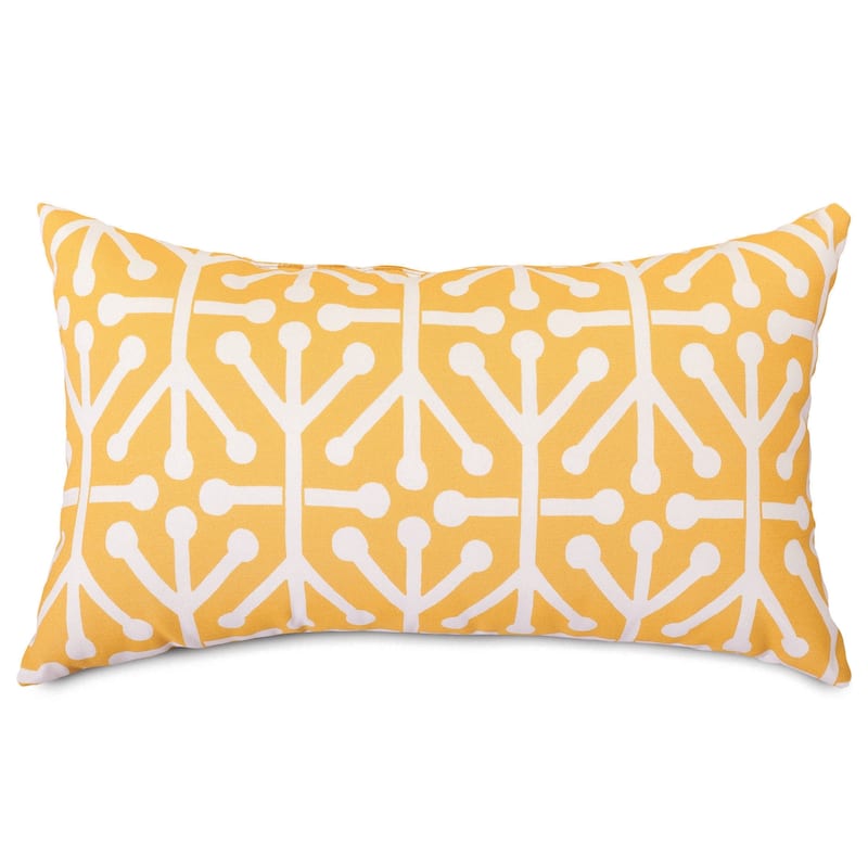 Majestic Home Goods Indoor Outdoor Aruba Small Decorative Throw Pillow 20 X 12 - Citrus