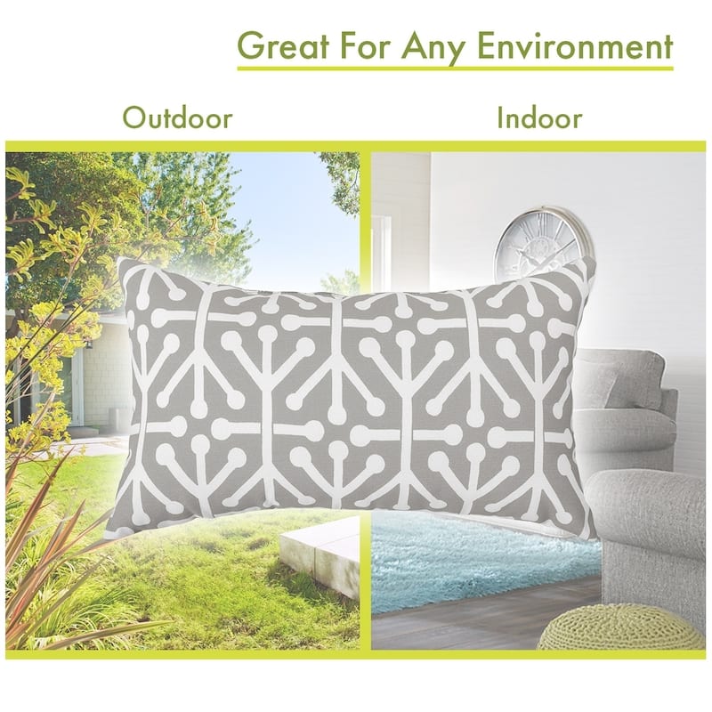 Majestic Home Goods Indoor Outdoor Aruba Small Decorative Throw Pillow 20 X 12