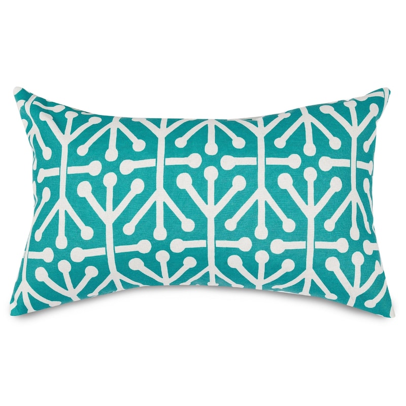 Majestic Home Goods Indoor Outdoor Aruba Small Decorative Throw Pillow 20 X 12 - Pacific