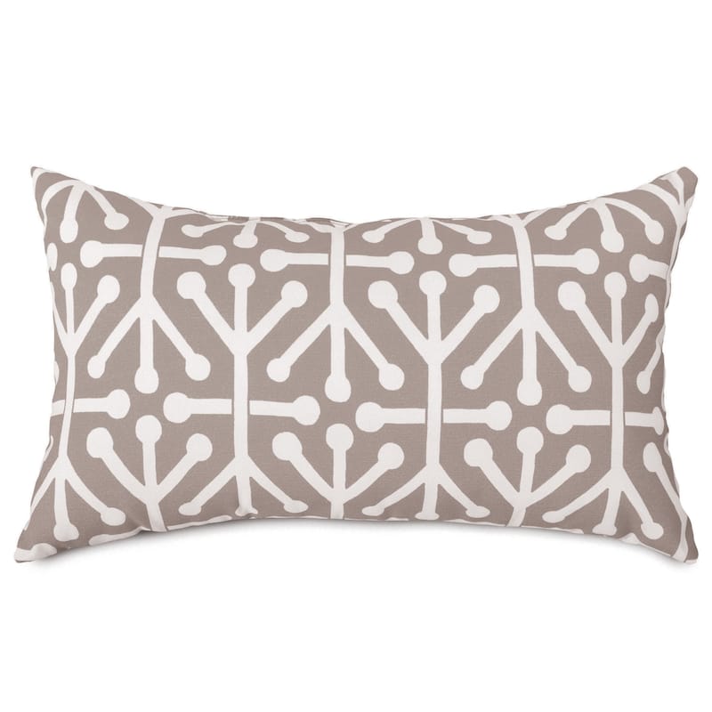 Majestic Home Goods Indoor Outdoor Aruba Small Decorative Throw Pillow 20 X 12 - Gray