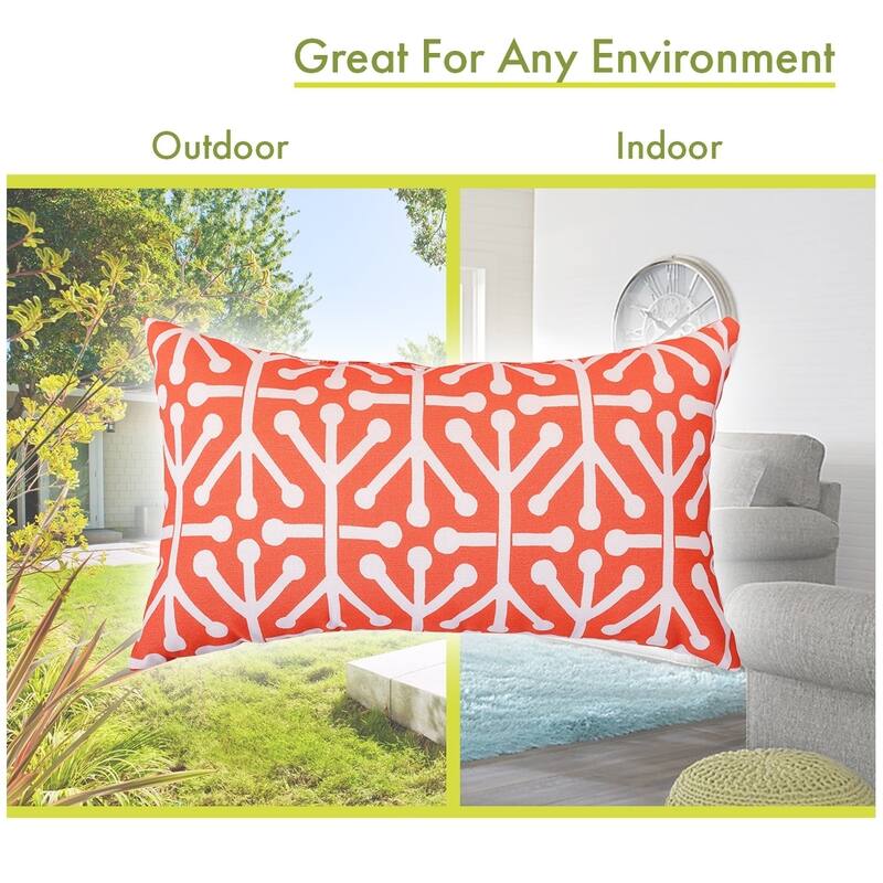 Majestic Home Goods Indoor Outdoor Aruba Small Decorative Throw Pillow 20 X 12
