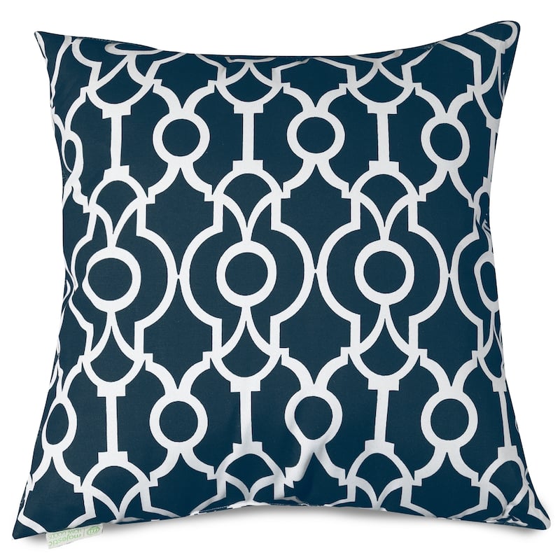 Majestic Home Goods Athens Indoor / Outdoor Large Pillow 20" L x 8" W x 20" H - Navy