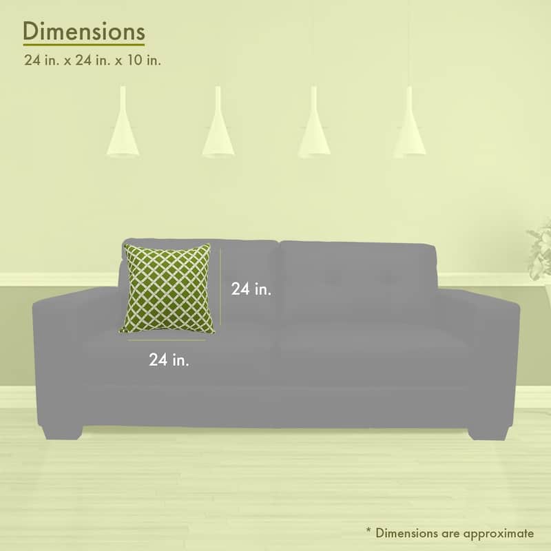Majestic Home Goods Outdoor Bamboo Extra Large Throw Pillow 24 X 24