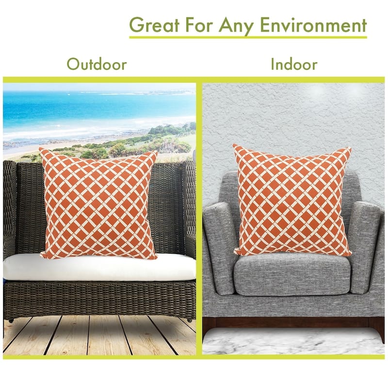 Majestic Home Goods Outdoor Bamboo Extra Large Throw Pillow 24 X 24