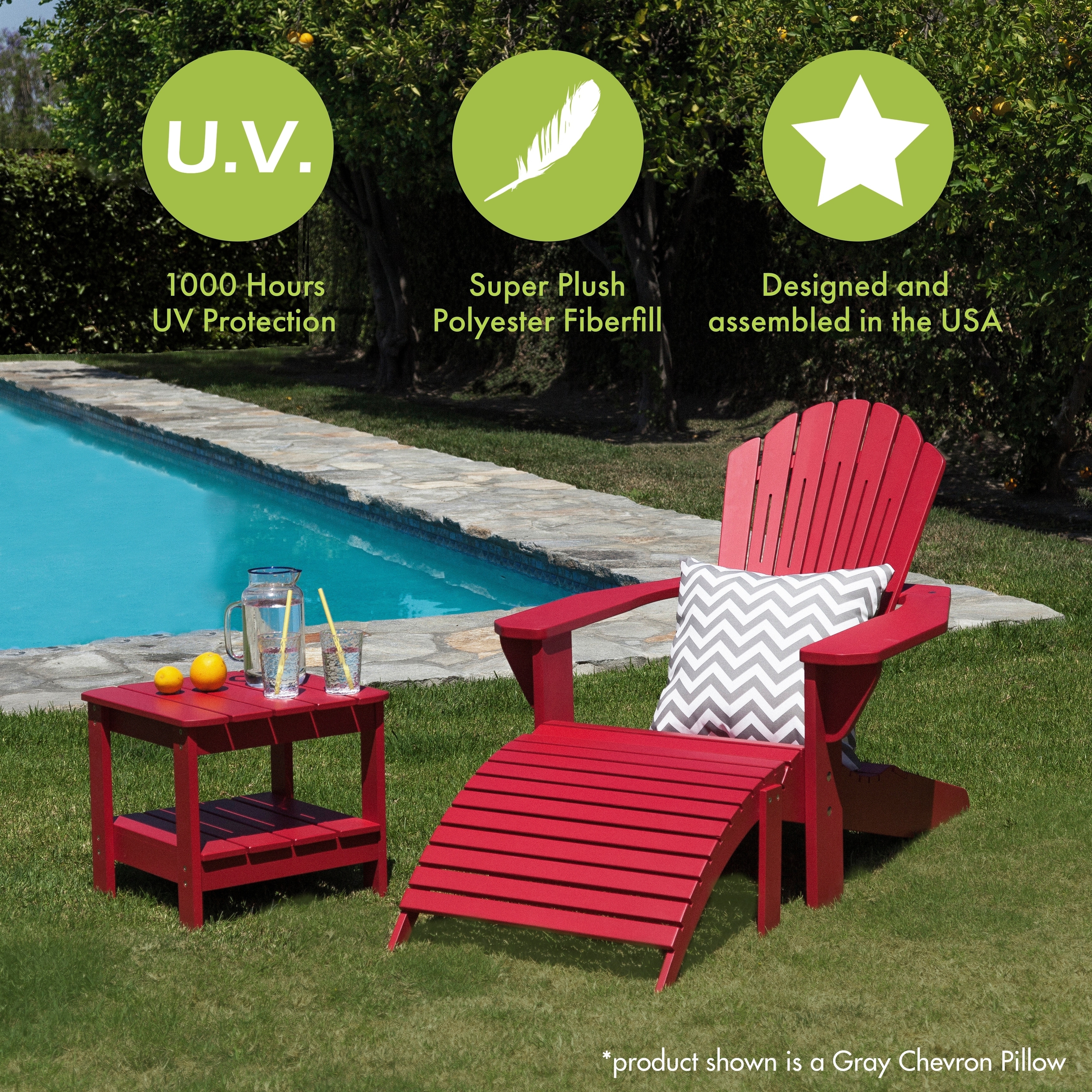 Majestic Home Goods Outdoor Bamboo Extra Large Throw Pillow 24 X