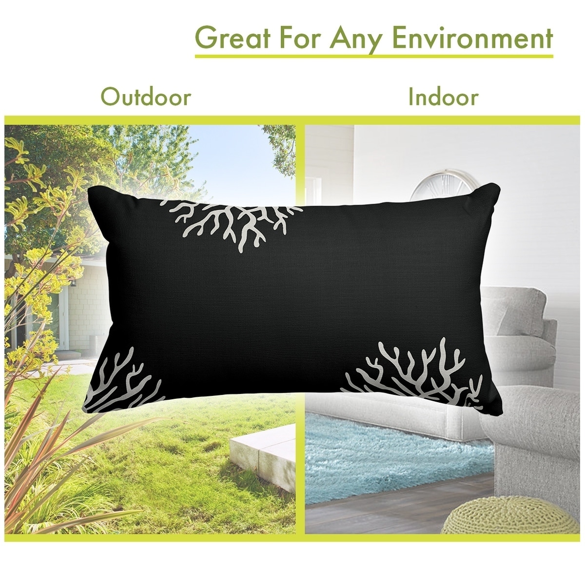 Majestic Home Goods Indoor Outdoor Coral Small Decorative Throw