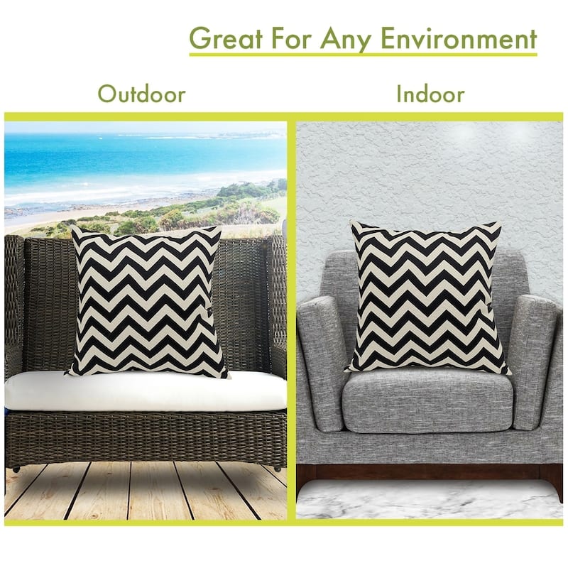 Majestic Home Goods Chevron Indoor / Outdoor Large Pillow 20" L x 8" W x 20" H