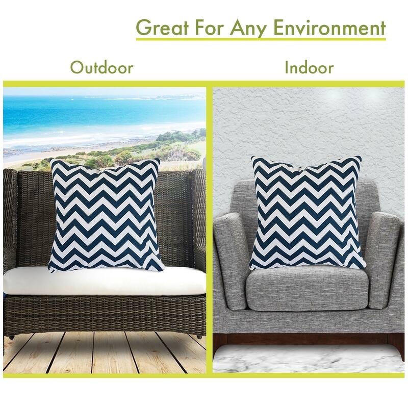 Majestic Home Goods Chevron Indoor / Outdoor Large Pillow 20" L x 8" W x 20" H