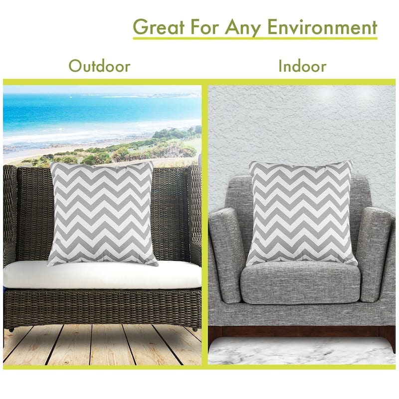 Majestic Home Goods Chevron Indoor / Outdoor Large Pillow 20" L x 8" W x 20" H