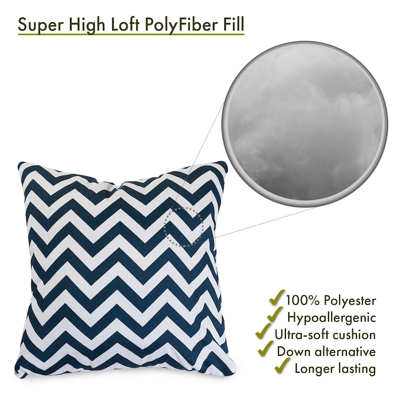 Majestic Home Goods Chevron Indoor / Outdoor Large Pillow 20" L x 8" W x 20" H