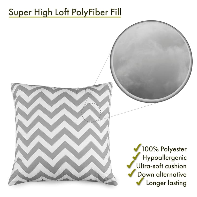 Majestic Home Goods Chevron Indoor / Outdoor Large Pillow 20" L x 8" W x 20" H