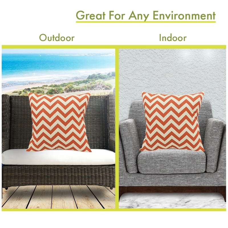 Majestic Home Goods Chevron Indoor / Outdoor Large Pillow 20" L x 8" W x 20" H