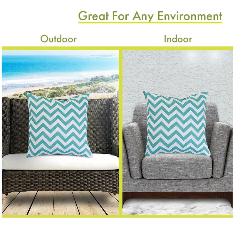Majestic Home Goods Chevron Indoor / Outdoor Large Pillow 20" L x 8" W x 20" H