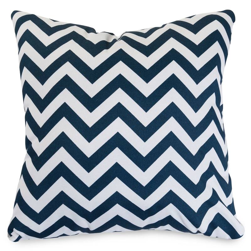 Majestic Home Goods Chevron Indoor / Outdoor Large Pillow 20" L x 8" W x 20" H - Navy