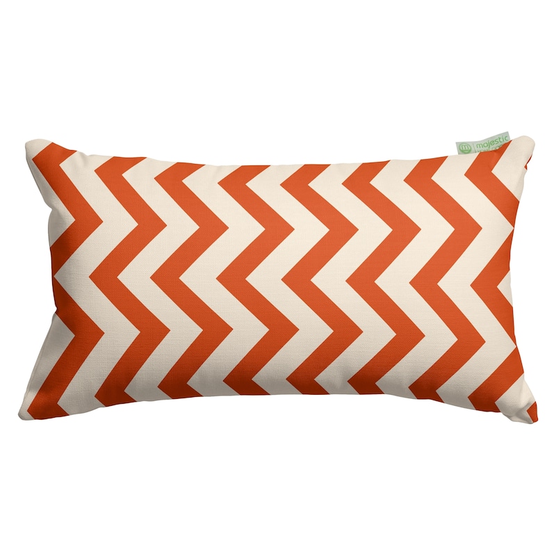 Majestic Home Goods Indoor Outdoor Chevron Small Decorative Throw Pillow 20 X 12