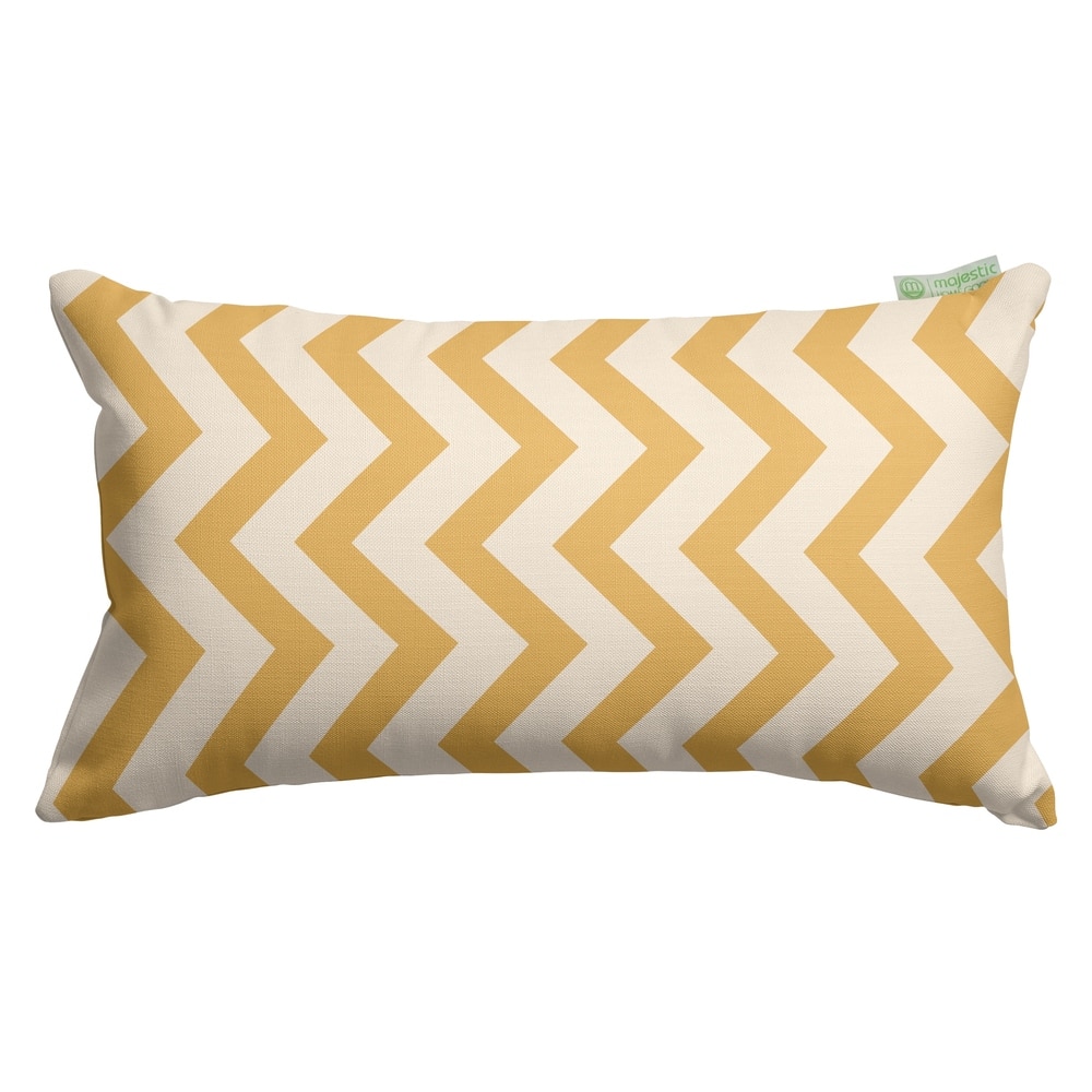 Majestic Home Goods Indoor Outdoor Chevron Small Decorative Throw Pillow 20 X 12