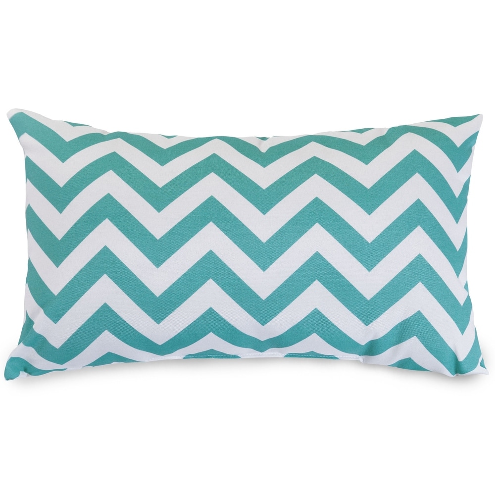 Majestic Home Goods Indoor Outdoor Chevron Small Decorative Throw Pillow 20 X 12