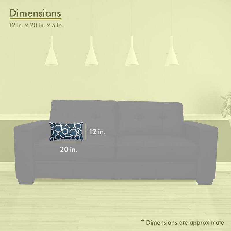 Majestic Home Goods Indoor Fusion Small Decorative Throw Pillow 20 X 12