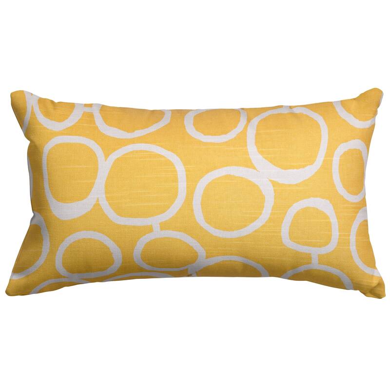 Majestic Home Goods Indoor Fusion Small Decorative Throw Pillow 20 X 12 - Yellow