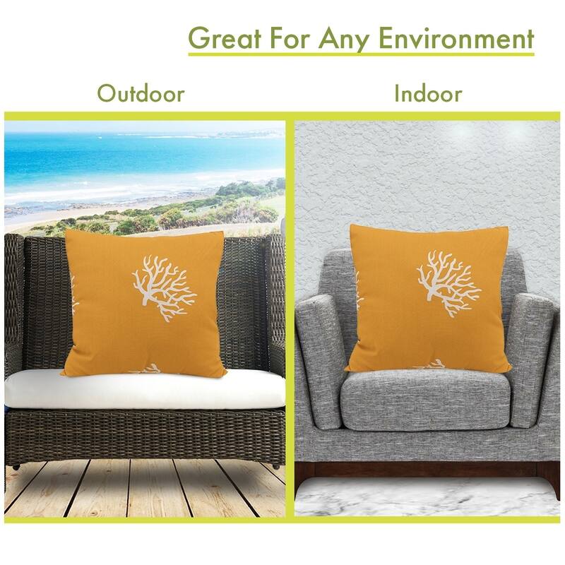 Majestic Home Goods Outdoor Coral Extra Large Throw Pillow 24 X 24