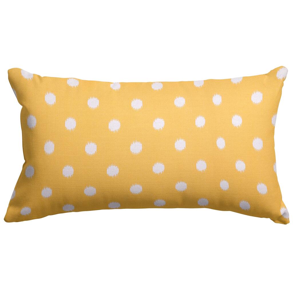 Majestic Home Goods Indoor Outdoor Ikat Dot Small Decorative Throw Pillow 20 X 12