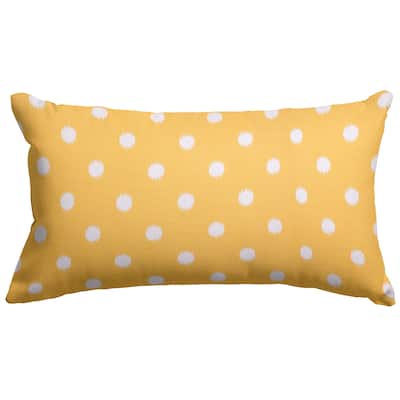 Majestic Home Goods Indoor Outdoor Ikat Dot Small Decorative Throw Pillow 20 X 12