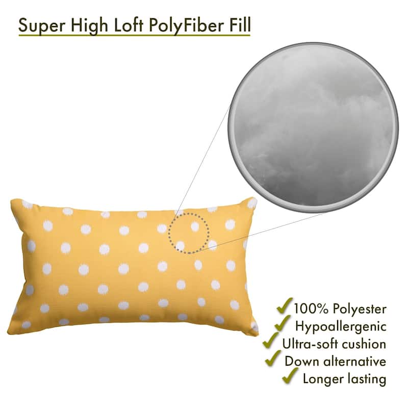 Majestic Home Goods Indoor Outdoor Ikat Dot Small Decorative Throw Pillow 20 X 12