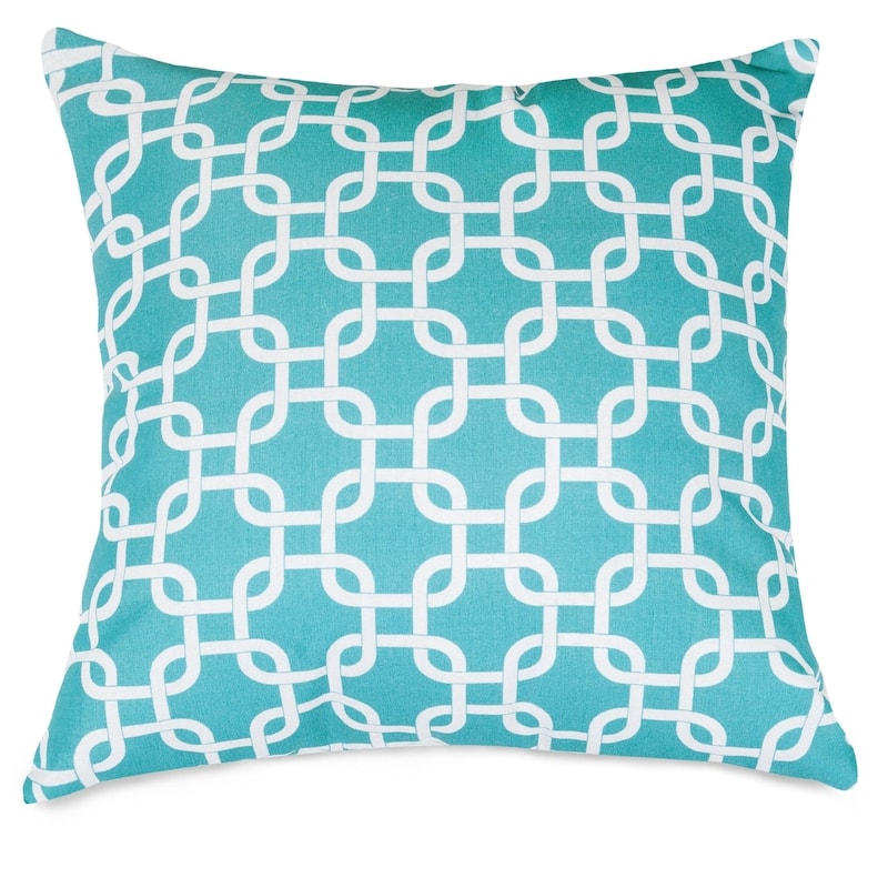 Majestic Home Goods Outdoor Links Extra Large Throw Pillow 24 X 24 - Teal