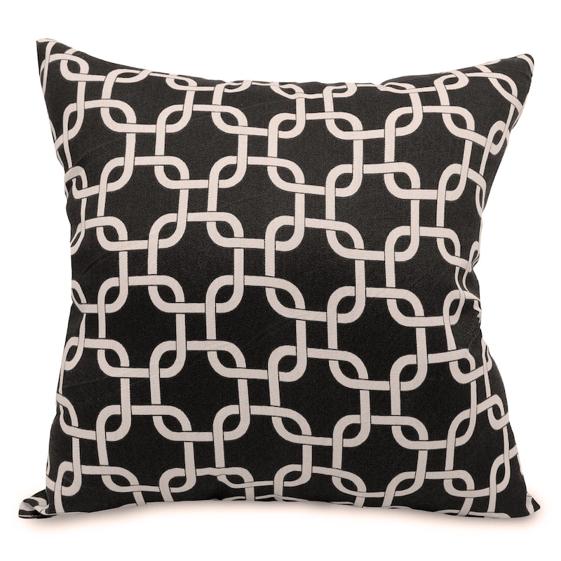 Majestic Home Goods Outdoor Links Extra Large Throw Pillow 24 X 24 - Black