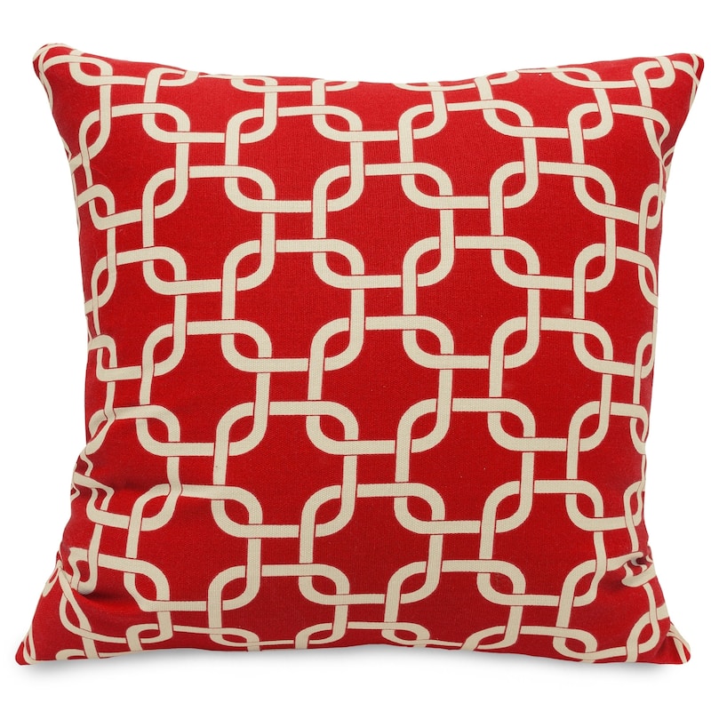 Majestic Home Goods Outdoor Links Extra Large Throw Pillow 24 X 24 - Red