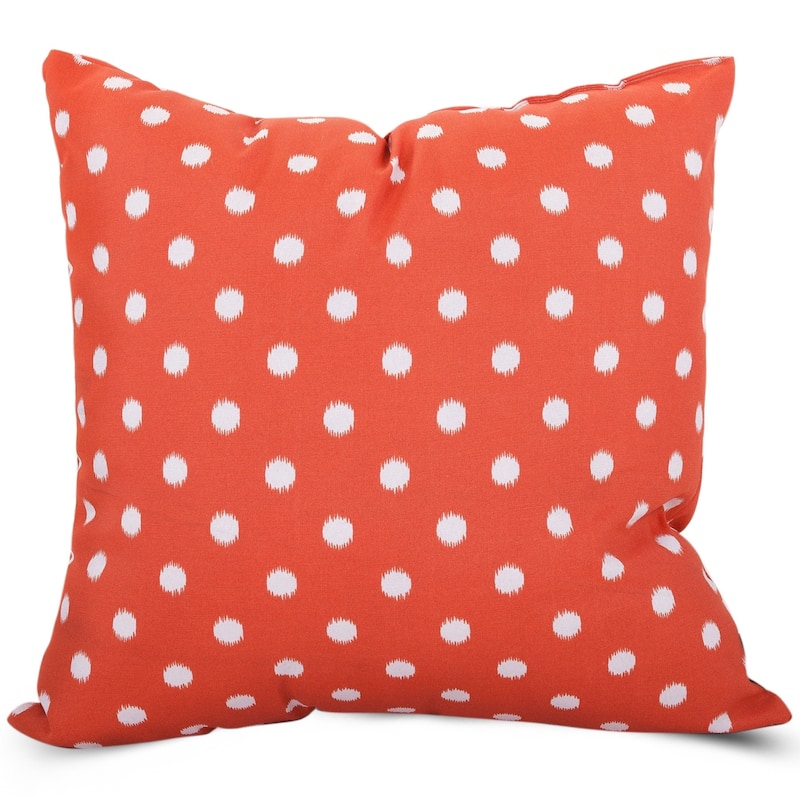 Majestic Home Goods Ikat Dot Indoor / Outdoor Large Pillow 20" L x 8" W x 20" H - Orange