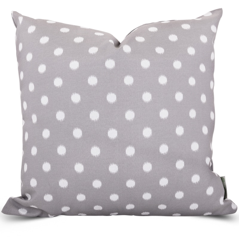 Majestic Home Goods Ikat Dot Indoor / Outdoor Large Pillow 20" L x 8" W x 20" H - Gray