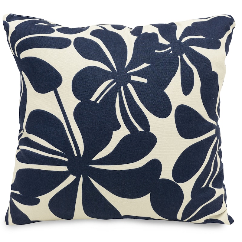 Majestic Home Goods Plantation Indoor / Outdoor Large Pillow 20" L x 8" W x 20" H - Navy