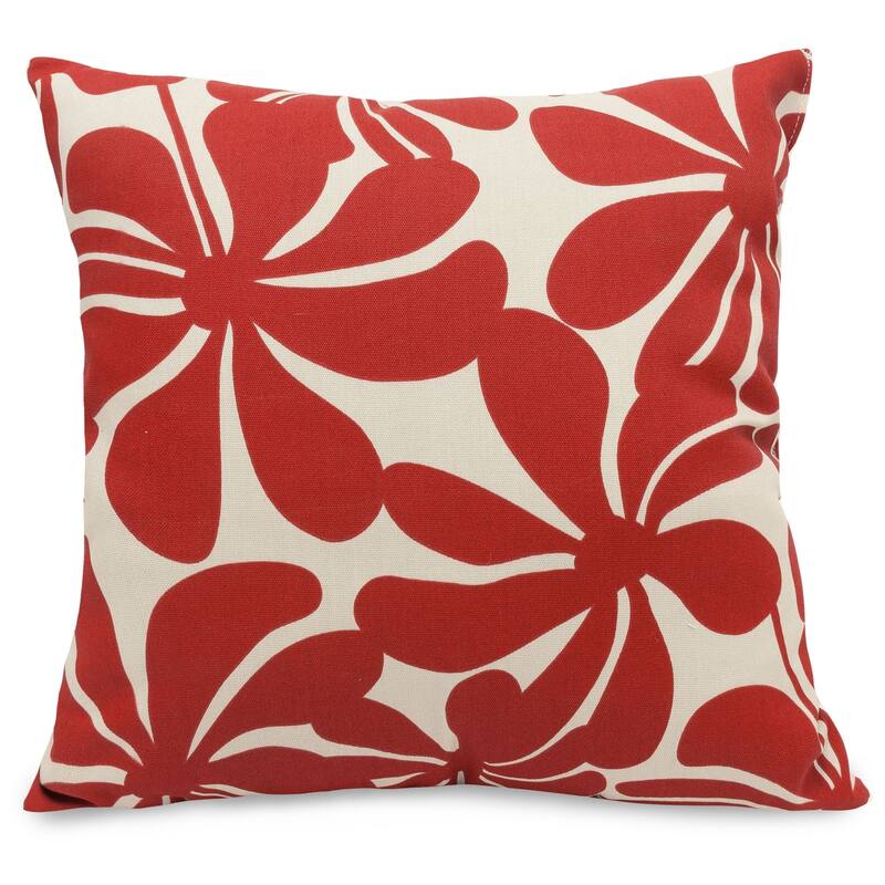 Majestic Home Goods Outdoor Plantation Extra Large Pillow 24 X 24 - Red
