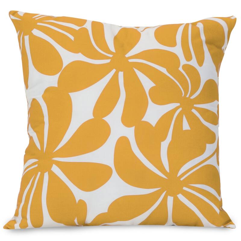 Majestic Home Goods Outdoor Plantation Extra Large Pillow 24 X 24 - Yellow