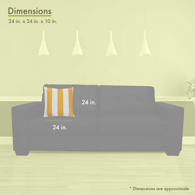 Majestic Home Goods Outdoor Vertical Stripe Extra Large Throw Pillow