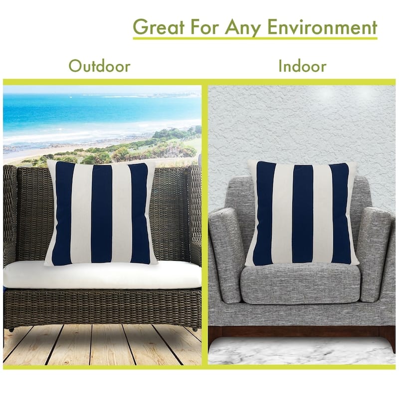Majestic Home Goods Outdoor Vertical Stripe Extra Large Throw Pillow