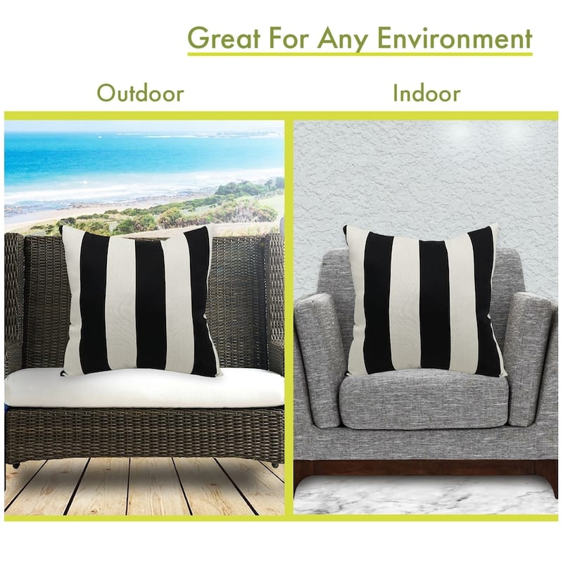 Majestic Home Goods Outdoor Vertical Stripe Extra Large Throw Pillow
