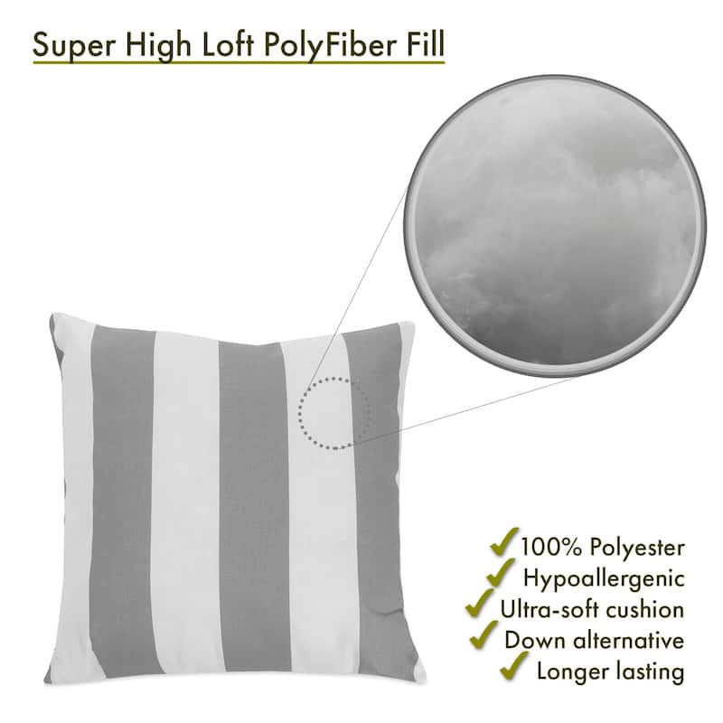 Majestic Home Goods Outdoor Vertical Stripe Extra Large Throw Pillow