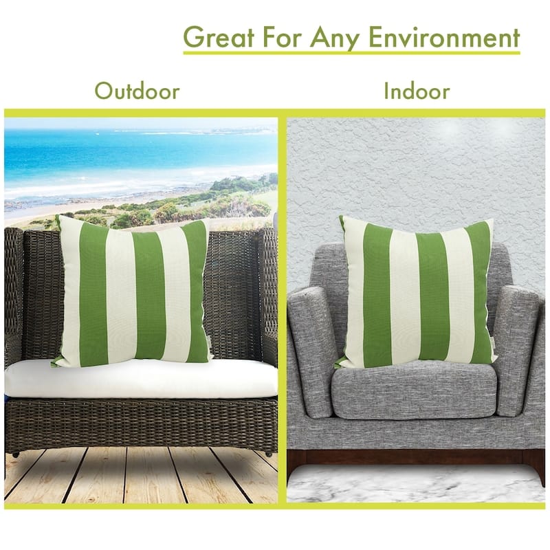 Majestic Home Goods Outdoor Vertical Stripe Extra Large Throw Pillow