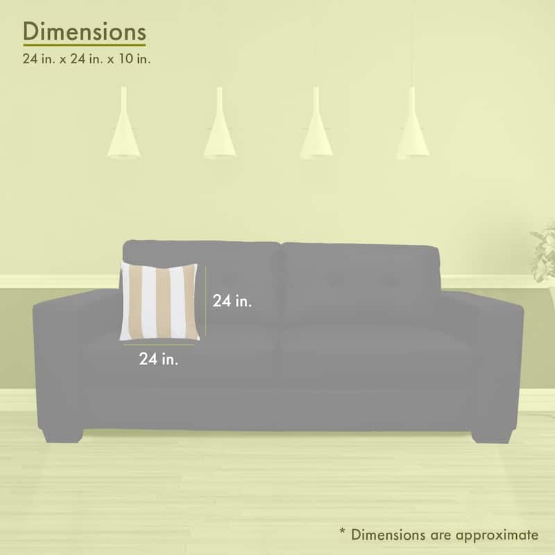 Majestic Home Goods Outdoor Vertical Stripe Extra Large Throw Pillow