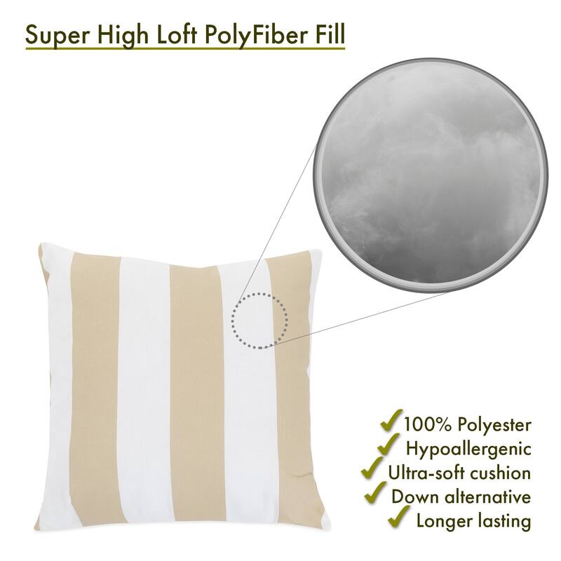 Majestic Home Goods Outdoor Vertical Stripe Extra Large Throw Pillow