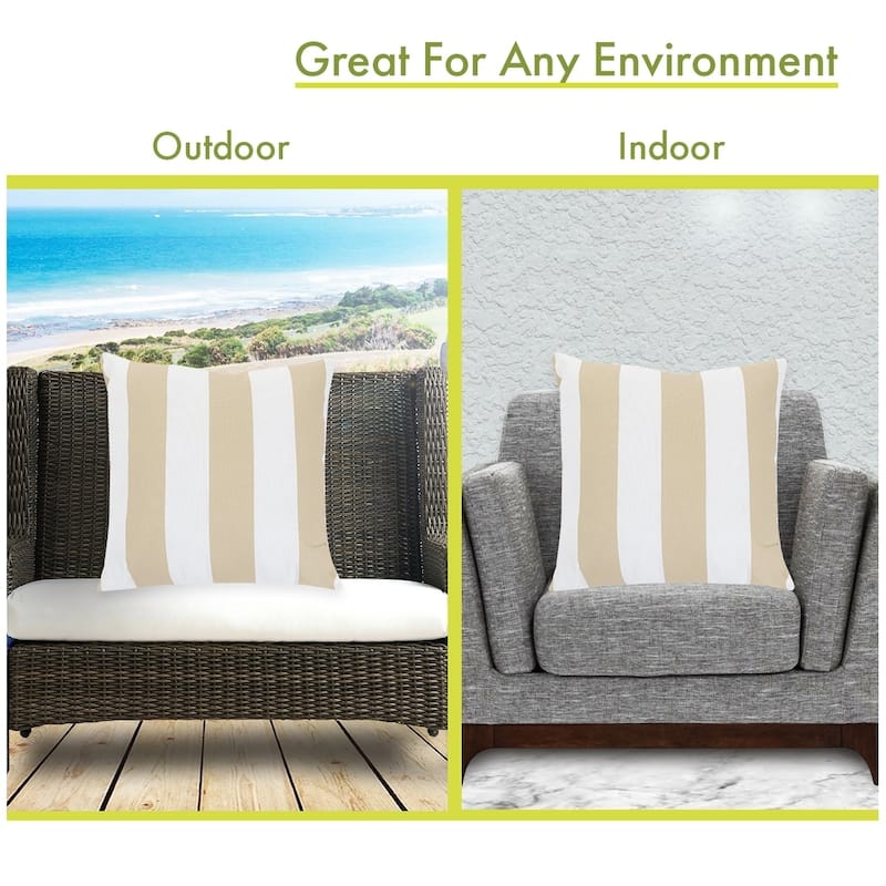 Majestic Home Goods Outdoor Vertical Stripe Extra Large Throw Pillow